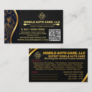 Auto Reparatie & Auto AC Specialist Metaal Goud & Visitekaartje