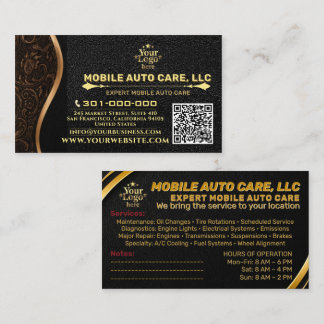 Auto Reparatie & Auto AC Specialist Metaal Goud & Visitekaartje