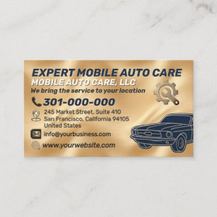 Auto Reparatie & Auto Airco Specialist Metaal Alum Visitekaartje