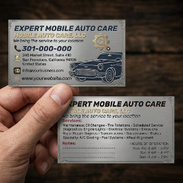 Auto Reparatie & Auto Airco Specialist Metaal Alum Visitekaartje