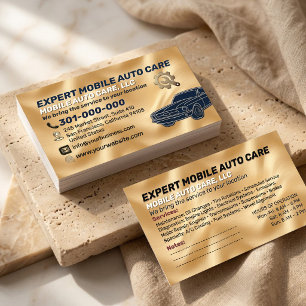 Auto Reparatie & Auto Airco Specialist Metaal Alum Visitekaartje