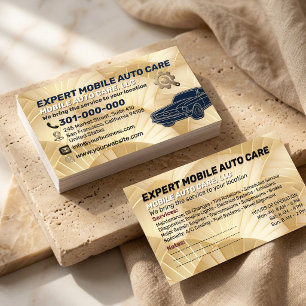 Auto Reparatie & Auto Airco Specialist Metaal Alum Visitekaartje