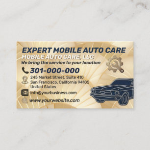 Auto Reparatie & Auto Airco Specialist Metaal Alum Visitekaartje