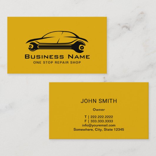 Auto-reparatie auto/modeauto's/Logo  Visitekaartje (Voorkant / Achterkant)