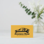 Auto Reparatie Auto & Moersleutel Automotive Mecha Visitekaartje (Staand voorkant)