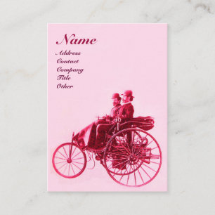 AUTO REPARATIE AUTO MONOGRAM roze fuchsia  Visitekaartje