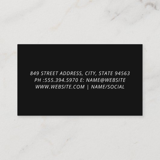 Auto Reparatie Automobiel Zwart & Rood Auto Mechan Visitekaartje (Achterkant)