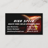 Auto Reparatie Automobiel Zwart & Rood Auto Mechan Visitekaartje (Voorkant)