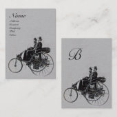 AUTO REPARATIE AUTOMOTIVE MONOGRAM Black Grey Visitekaartje (Voorkant / Achterkant)