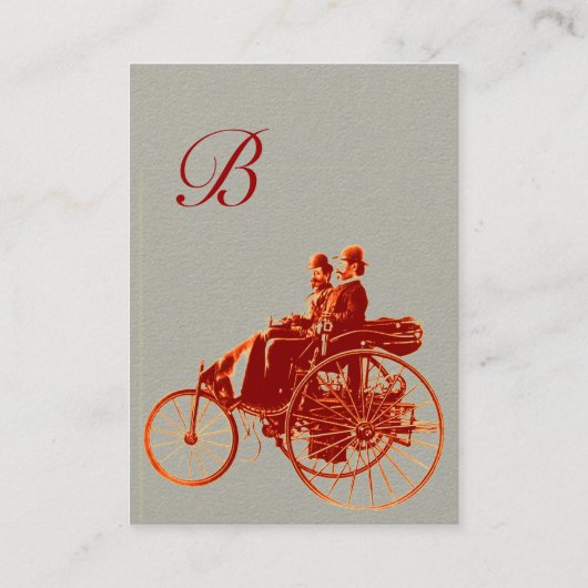 AUTO REPARATIE AUTOMOTIVE MONOGRAM Brown Grey Visitekaartje (Achterkant)