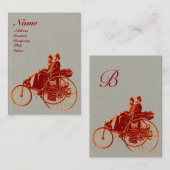 AUTO REPARATIE AUTOMOTIVE MONOGRAM Brown Grey Visitekaartje (Voorkant / Achterkant)