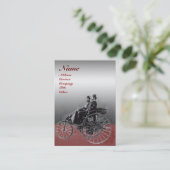 AUTO REPARATIE- AUTOMOTIVE MONOGRAM ,CHROME METAAL VISITEKAARTJE