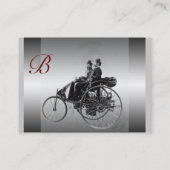 AUTO REPARATIE- AUTOMOTIVE MONOGRAM ,CHROME METAAL VISITEKAARTJE