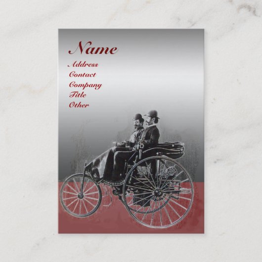 AUTO REPARATIE- AUTOMOTIVE MONOGRAM ,CHROME METAAL VISITEKAARTJE