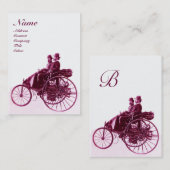 AUTO REPARATIE AUTOMOTIVE MONOGRAM paarse eierscha Visitekaartje (Voorkant / Achterkant)