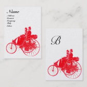 AUTO REPARATIE AUTOMOTIVE MONOGRAM Rode Witte Pare Visitekaartje (Voorkant / Achterkant)