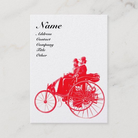 AUTO REPARATIE AUTOMOTIVE MONOGRAM Rode Witte Pare Visitekaartje (Voorkant)