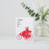 AUTO REPARATIE AUTOMOTIVE MONOGRAM Rode Witte Pare Visitekaartje (Staand voorkant)