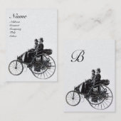 AUTO REPARATIE AUTOMOTIVE MONOGRAM zwart wit parel Visitekaartje (Voorkant / Achterkant)