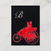 AUTO REPARATIE AUTOMOTIVE MONOGRAM Zwart Wit Rood Visitekaartje (Achterkant)