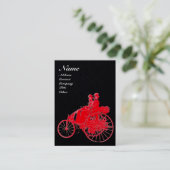 AUTO REPARATIE AUTOMOTIVE MONOGRAM Zwart Wit Rood Visitekaartje (Staand voorkant)