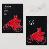 AUTO REPARATIE AUTOMOTIVE MONOGRAM Zwart Wit Rood Visitekaartje (Voorkant / Achterkant)