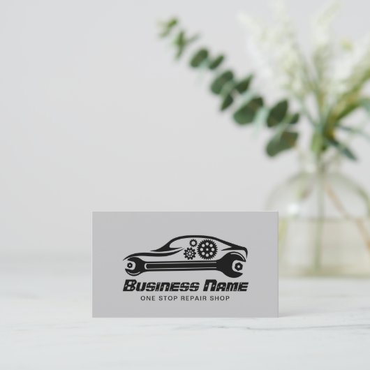 Auto-reparatie auto's en elektrische auto's visitekaartje (Staand voorkant)