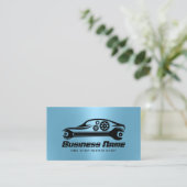 Auto-reparatie auto's en witte blauwe auto's visitekaartje (Staand voorkant)
