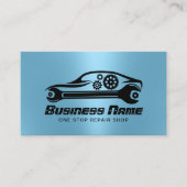 Auto-reparatie auto's en witte blauwe auto's visitekaartje (Voorkant)