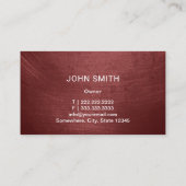 Auto-reparatie auto's en witte Logo, rood Visitekaartje (Achterkant)