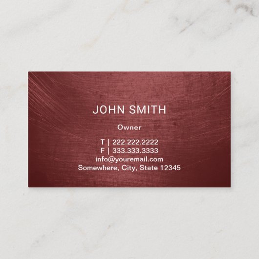 Auto-reparatie auto's en witte Logo, rood Visitekaartje (Achterkant)