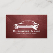 Auto-reparatie auto's en witte Logo, rood Visitekaartje (Voorkant)