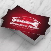 Auto-reparatie auto's en witte rode auto's visitekaartje