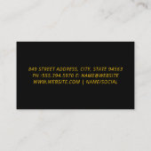 Auto-reparatie auto's en zwarte modeauto's visitekaartje (Achterkant)