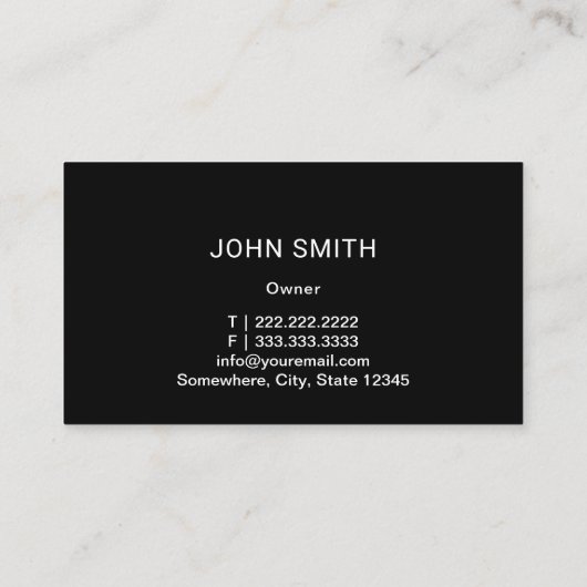 Auto-reparatie auto's en zwarte modeauto's visitekaartje (Achterkant)