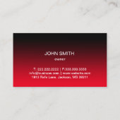 Auto-reparatie Cool Black & Red Car Visitekaartje (Achterkant)