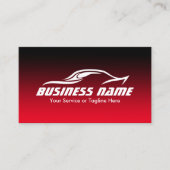 Auto-reparatie Cool Black & Red Car Visitekaartje (Voorkant)