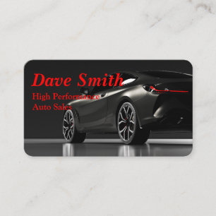 Auto-reparatie Cool Black & Red Car Visitekaartje