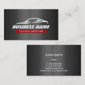 Auto-reparatie Cool Car Shape Metallic Visitekaartje (Voorkant / Achterkant)