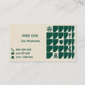 Auto reparatie en monteur visitekaartje (Achterkant)