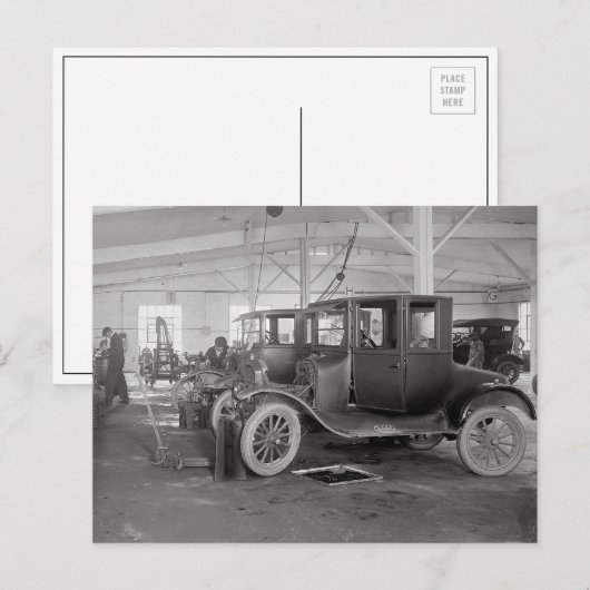 Auto Reparatie Garage, 1926 Briefkaart (Voorkant / Achterkant)