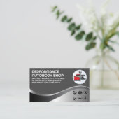 Auto Reparatie Logo | Dienst van de monteur Visitekaartje (Staand voorkant)