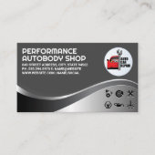 Auto Reparatie Logo | Dienst van de monteur Visitekaartje (Voorkant)