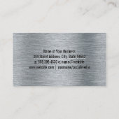 Auto Reparatie Logo | Metal Brushed | Moersleutels Visitekaartje (Achterkant)