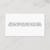 Auto Reparatie Logo | Metalen achtergrond Visitekaartje (Achterkant)