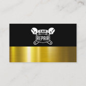 Auto Reparatie Logo Wrenches | Automatisch winkele Visitekaartje (Achterkant)