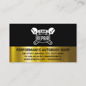 Auto Reparatie Logo Wrenches | Automatisch winkele Visitekaartje (Voorkant)