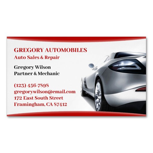 Auto reparatie magnetisch visitekaartje (Voorkant)