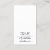 Auto Reparatie Mechanische Auto Enthousiast Visitekaartje (Achterkant)