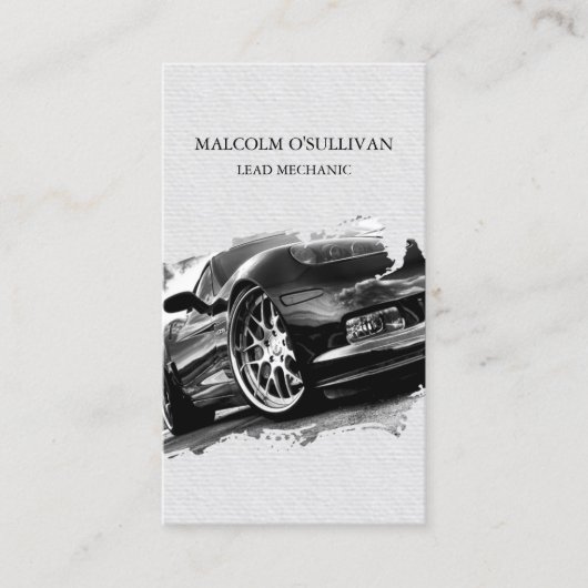 Auto Reparatie Mechanische Auto Enthousiast Visitekaartje (Voorkant)